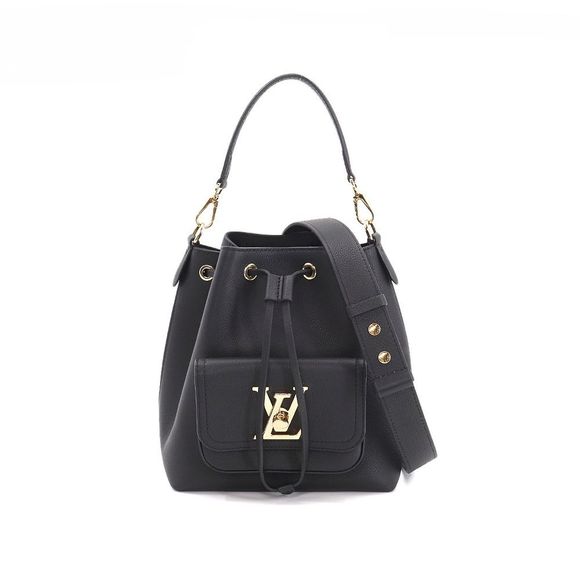 Louis Vuitton Lock Me Bucket Leather Black 2way Shoulder Bag - Picture 1 of 9